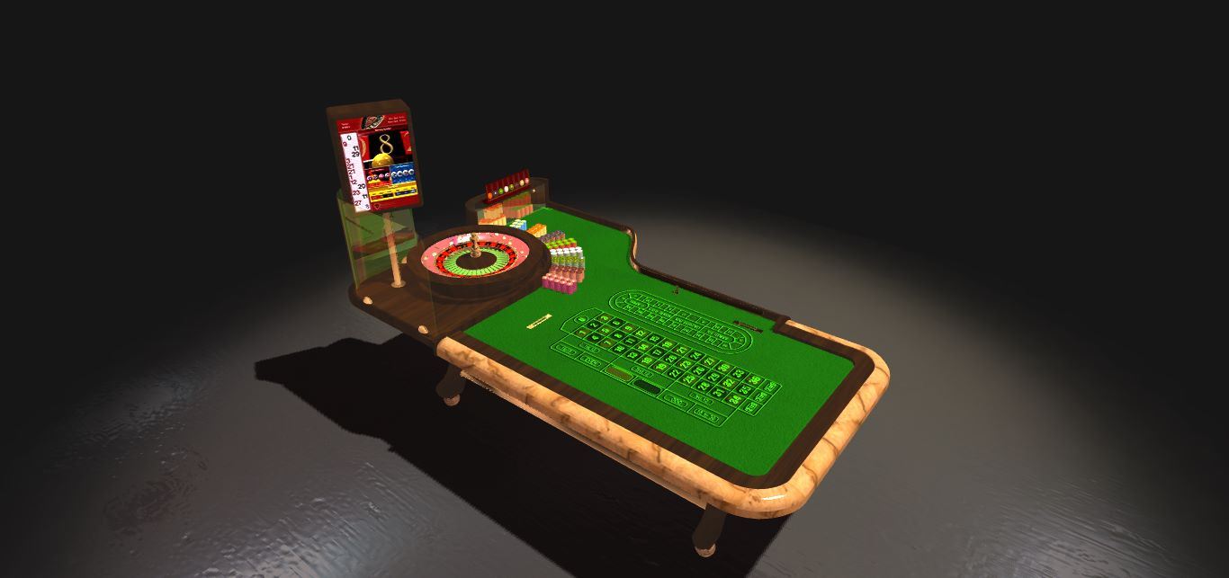 casino table 3d model