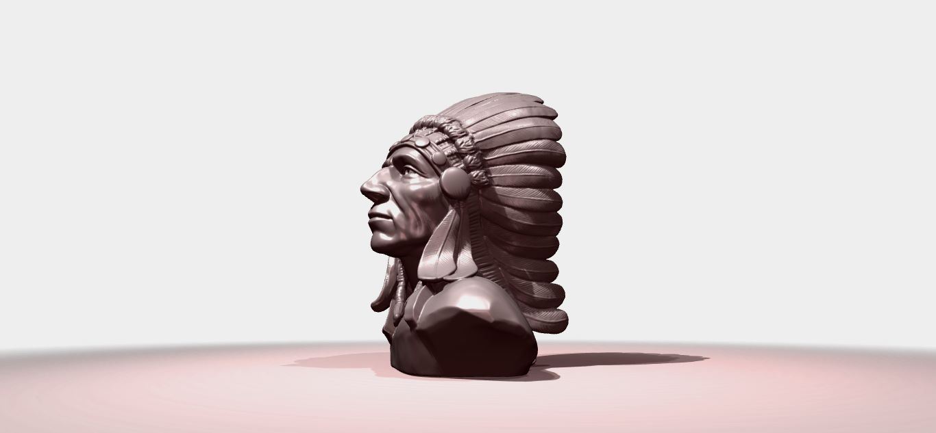 Native American Bust | ArtisGL 3D Publisher - Online, Real-Time and ...